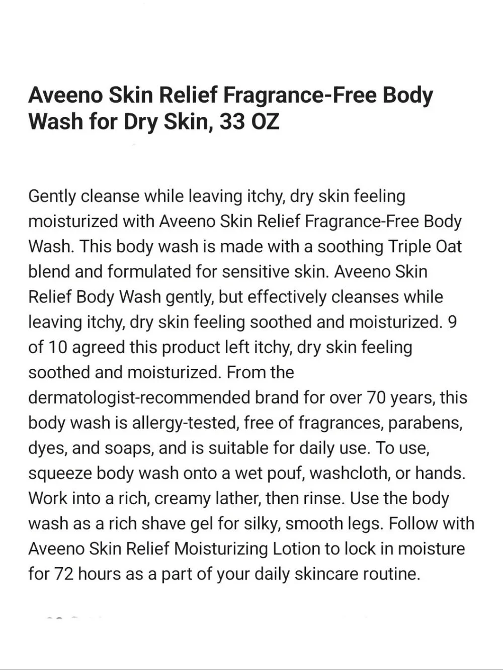💚2/$20 Aveeno Skin Relief Body Wash for Dry Skin